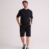 BERMUDA CHINO MASCULINA PRETO