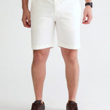 BERMUDA RETA CHINO MASCULINO OFF WHITE
