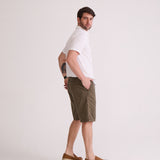 BERMUDA COM ELÁSTICO MASCULINA VERDE MILITAR