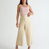 CALÇA FEMININA CROPPED CÓS ELÁSTICO