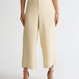 CALÇA FEMININA CROPPED CÓS ELÁSTICO