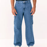 CALÇA WIDE LEG CARGO MASCULINA MÉDIO