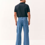 CALÇA WIDE LEG CARGO MASCULINA MÉDIO