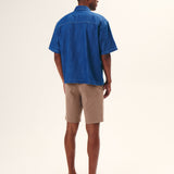 CAMISA BOXY MANGA CURTA EM JEANS MASCULINO CLARO