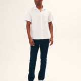 CAMISA MANGA CURTA EM LINHO MASCULINO OFF WHITE