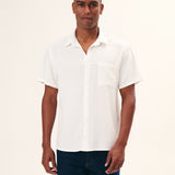 CAMISA MANGA CURTA EM LINHO MASCULINO OFF WHITE