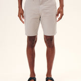 BERMUDA RETA EM SARJA  MASCULINA KAKI CLARO