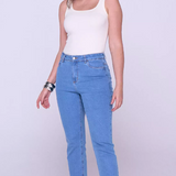 CALCA MOM FIT FEMININA - CLARO