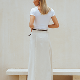 Saia Midi Feminino - Natural