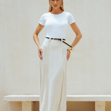 Saia Midi Feminino - Natural