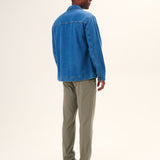 JAQUETA TEXTURIZADA MASCULINA JEANS CLARO