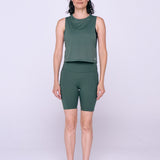 BERMUDA FITNESS FEMININA VERDE MILITAR