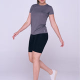 CAMISETA FITNESS FEMININA CINZA