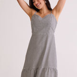 VESTIDO MIDI MARIAS VICHY PRETO