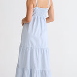 Vestido Midi Marias Vichy - Azul