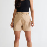 Bermuda de Sarja com Cinto - Kaki