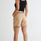 Bermuda de Sarja com Cinto - Kaki