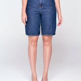 Bermuda Wide Feminina - Jeans Escuro