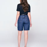 Bermuda Wide Feminina - Jeans Escuro