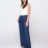 Calça Wide Leg Cargo