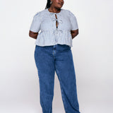 Calça Reta Plus Size - Jeans Escuro