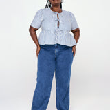 Calça Reta Plus Size - Jeans Escuro