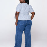 Calça Reta Plus Size - Jeans Escuro