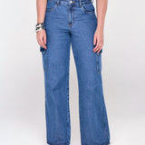 Calça Wide Leg Cargo