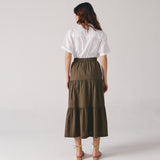 SAIA MIDI TRÊS MARIAS FEMININO DARK OLIVE