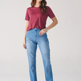 Calça Mom Feminina Jeans Cintura Alta