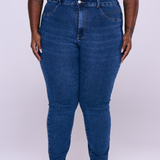 Calça Pull Up Plus Size - Jeans Médio