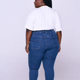 Calça Pull Up Plus Size - Jeans Médio