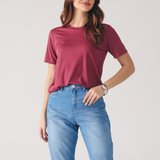 Camiseta de Malha Feminina - Vinho