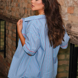 CAMISA FEMININA MANGA CURTA FEMININO - AZUL