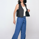 CALCA BAGGY FEMININO - SKY