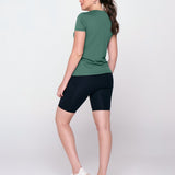 CAMISETA FITNESS FEMININA VERDE MILITAR