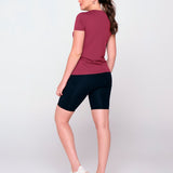 CAMISETA FITNESS FEMININA VINHO