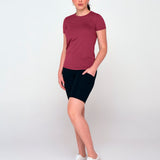 CAMISETA FITNESS FEMININA VINHO