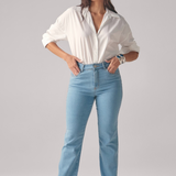 Calça Feminina Reta - Jeans Claro