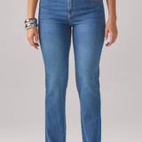 Calça Feminina Reta - Jeans Médio