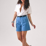 Bermuda Feminina Alfaiatada Com Cinto