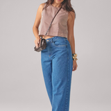Calça Feminina Wide Leg - Jeans Médio