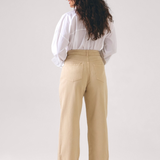 Calça Wide Leg Feminina Areia