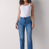 Calça Reta Jeans Feminina Blumenau - Jeans Médio