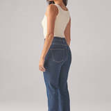 Calça Feminina Reta - Jeans Escuro