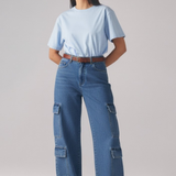 Calça Wide Leg Cargo