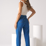 Calça Reta Jeans Feminina Blumenau - Jeans Escuro