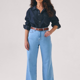 Calça Jeans Wide Leg Feminina
