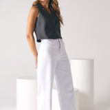 Calça Wide Leg Feminina Rio Branco Cintura Alta