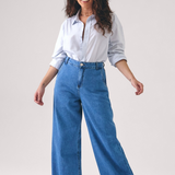 Calça Jeans Skater Feminina Cintura Alta